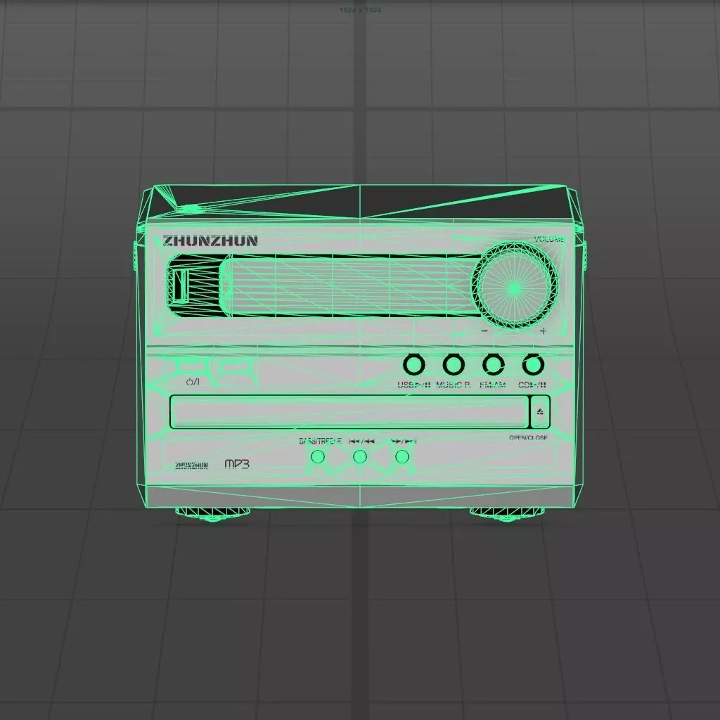 Disc player 3D model_6