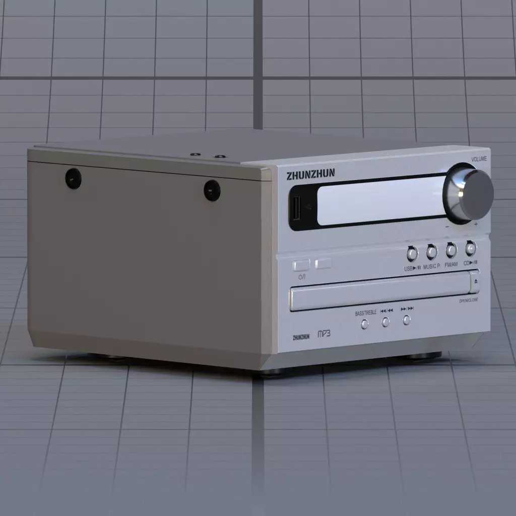Disc player 3D model_2