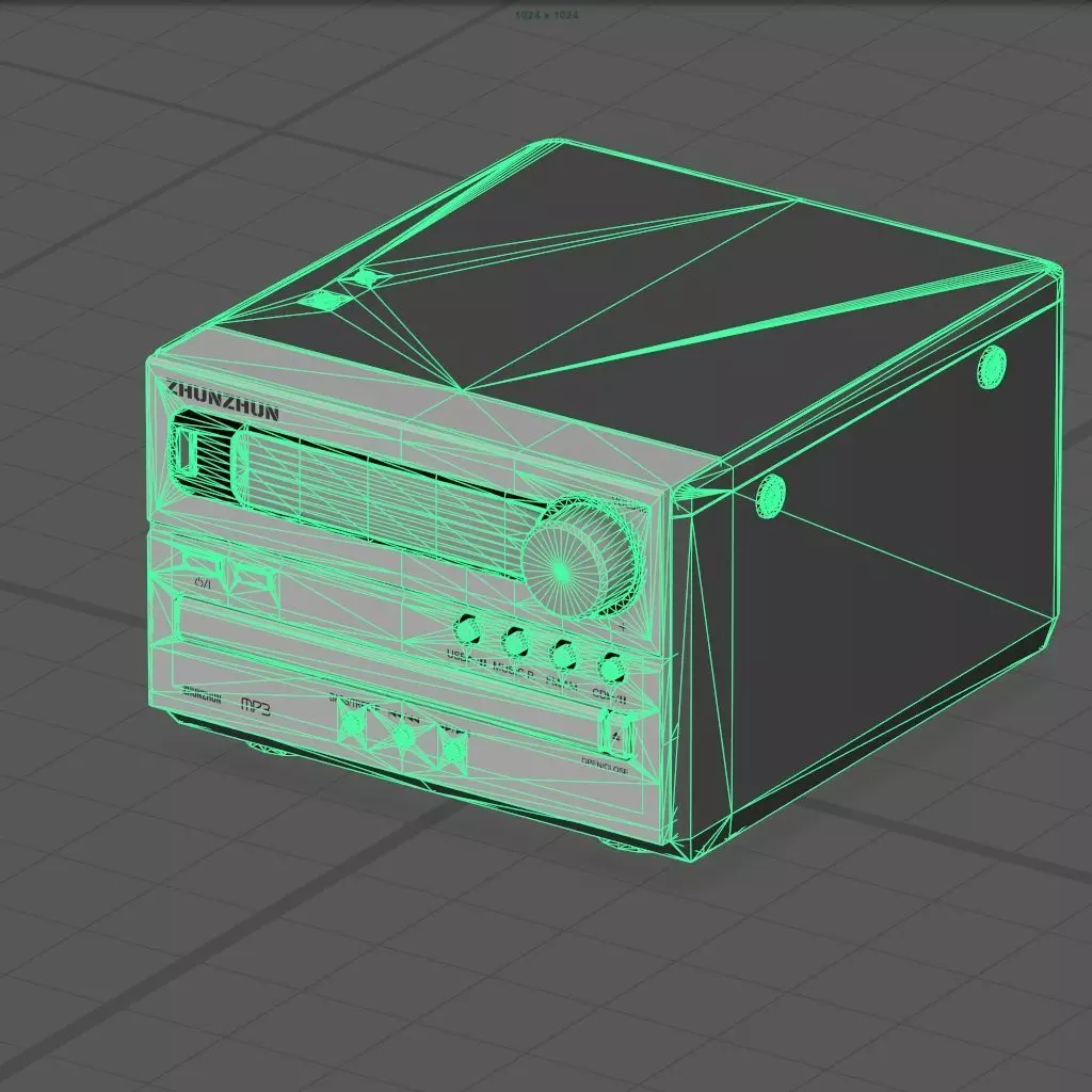 Disc player 3D model_10