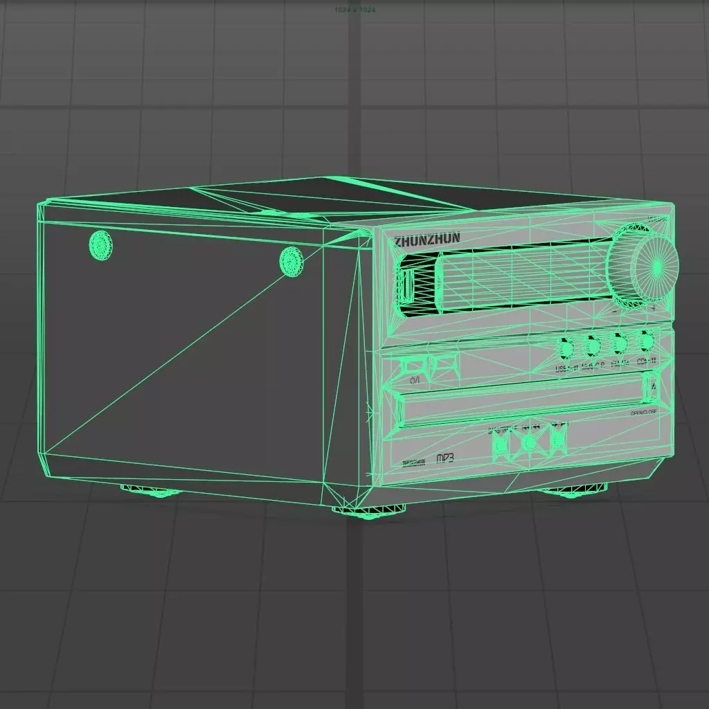 Disc player 3D model_7