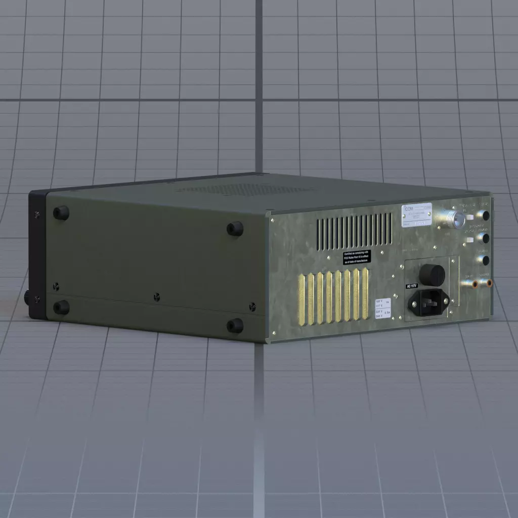 radio playback device Low-poly 3D model_6