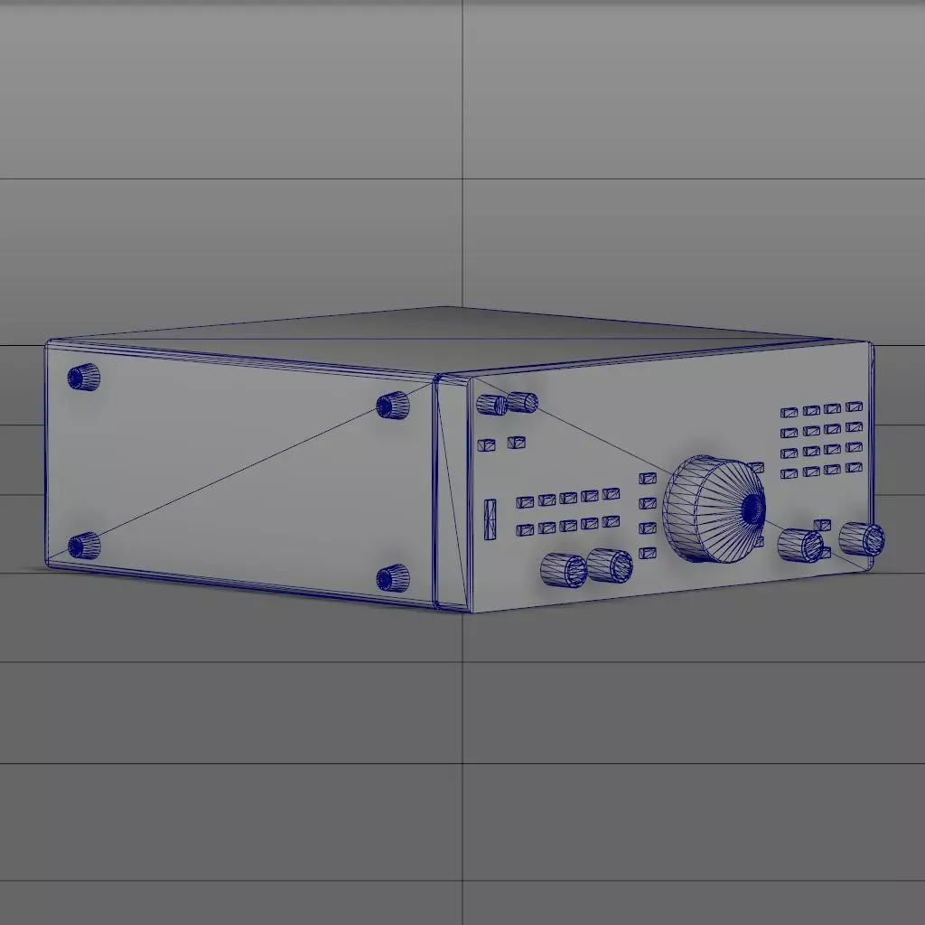radio playback device Low-poly 3D model_11