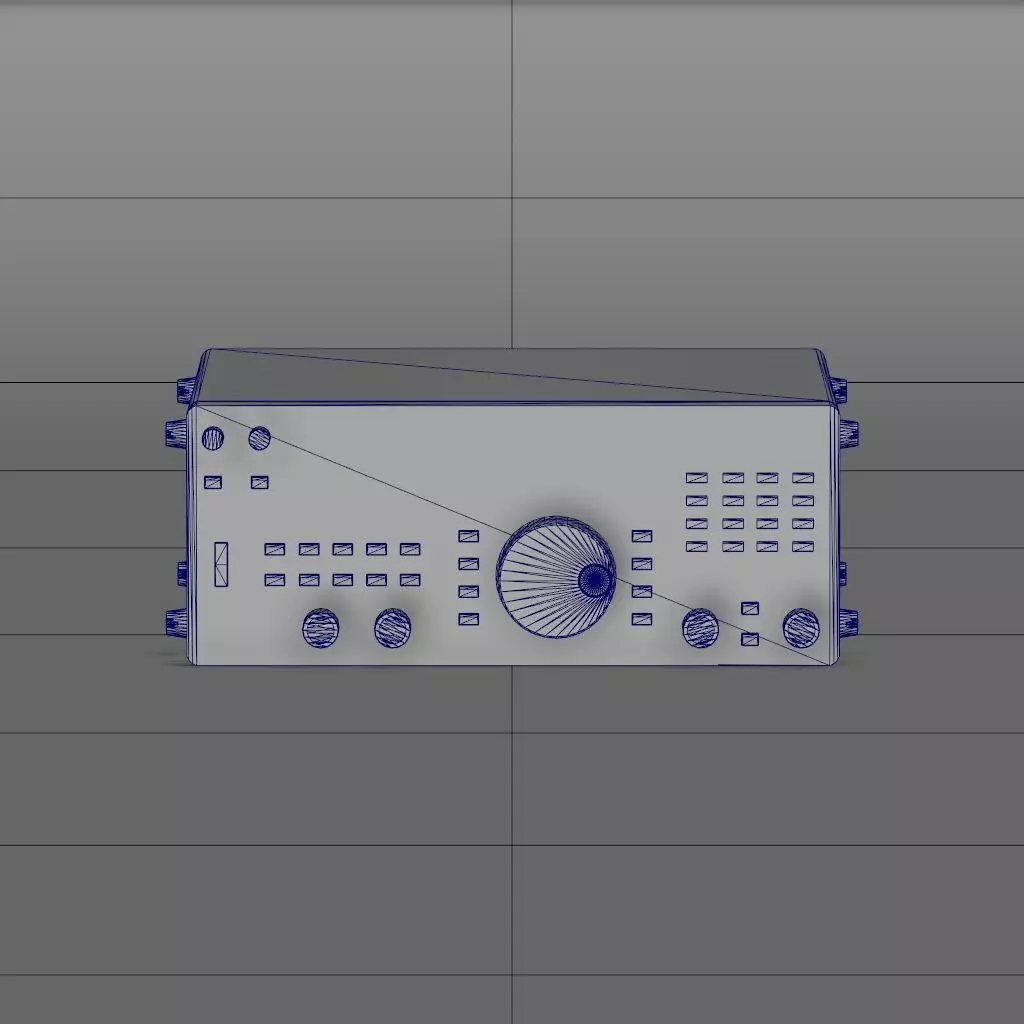 radio playback device Low-poly 3D model_10