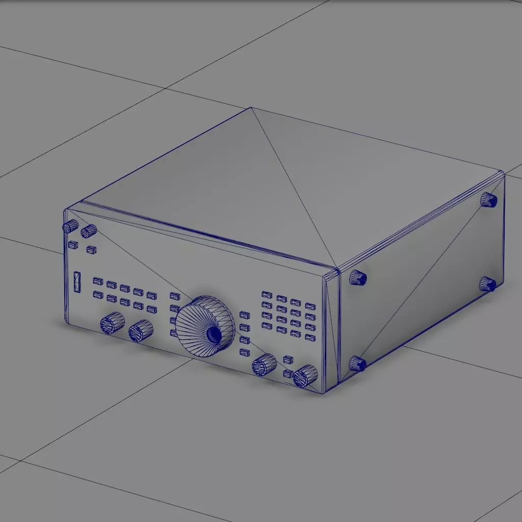 radio playback device Low-poly 3D model_18