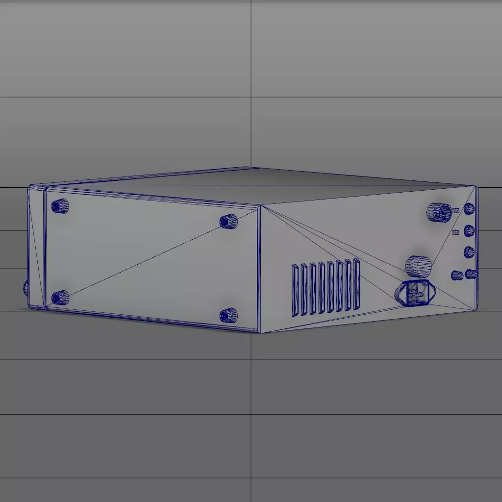 radio playback device Low-poly 3D model_15