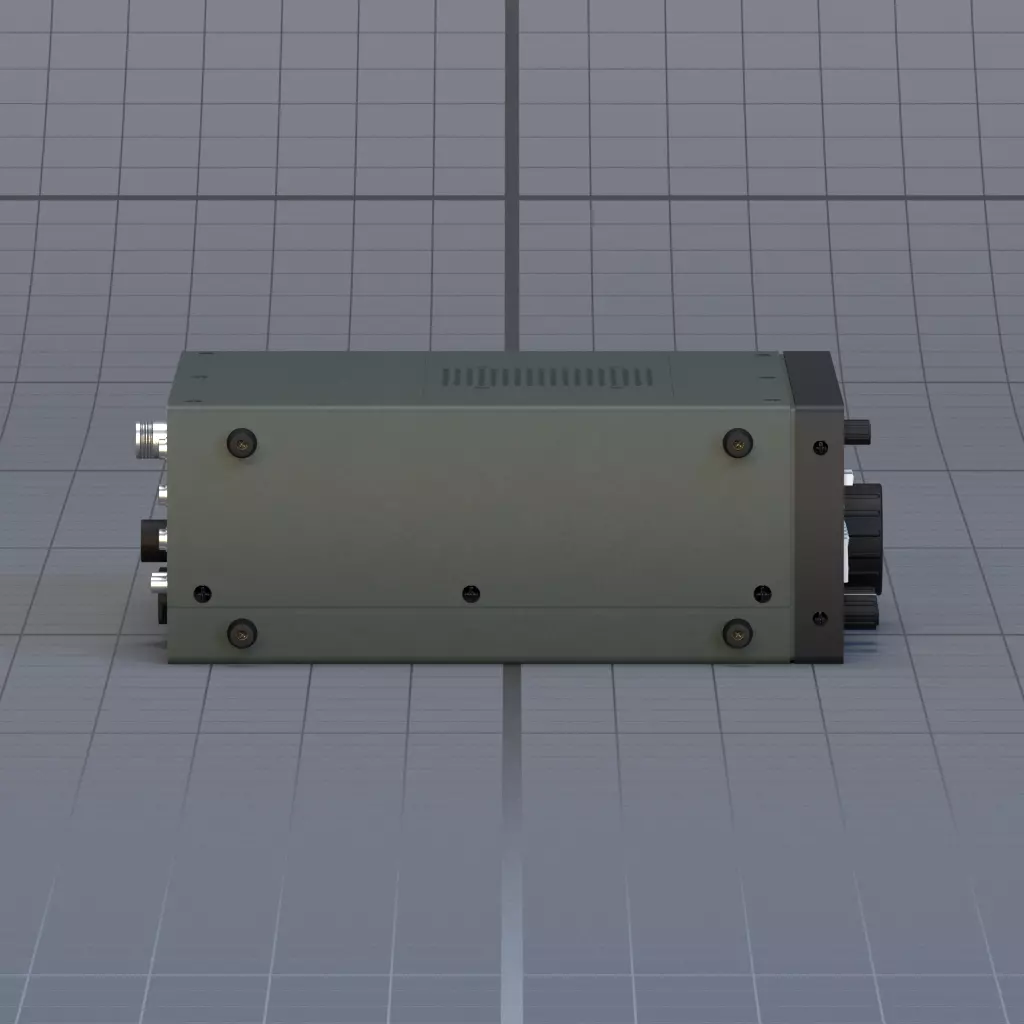 radio playback device Low-poly 3D model_3