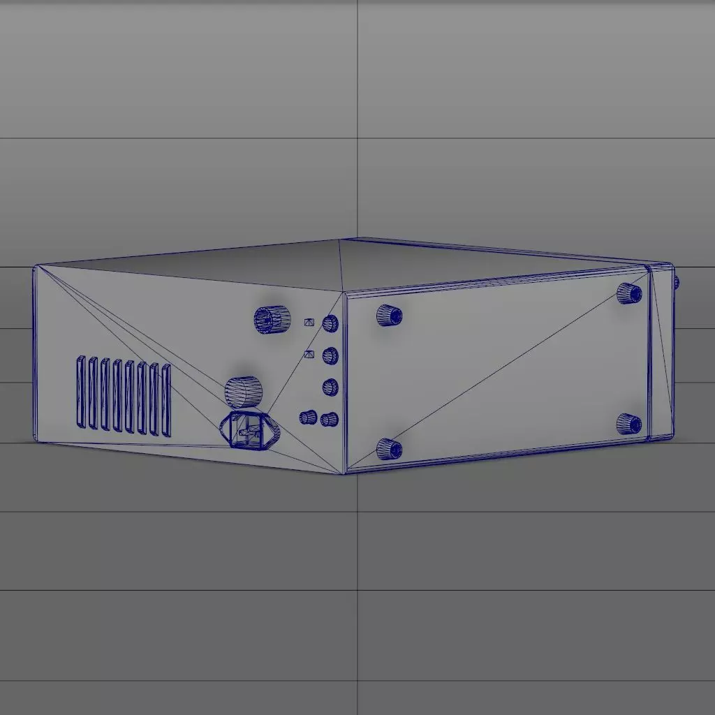 radio playback device Low-poly 3D model_13