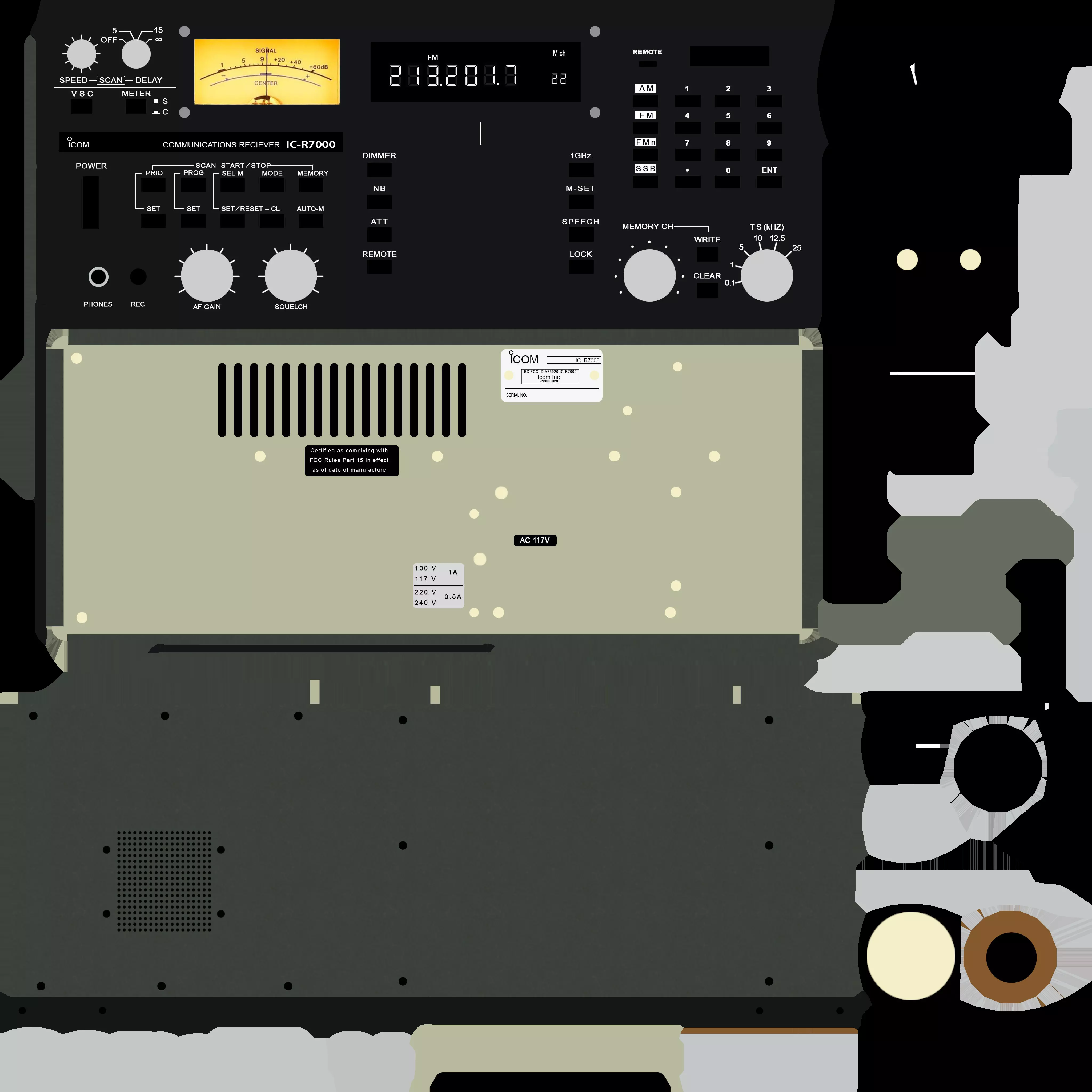 radio playback device Low-poly 3D model_21