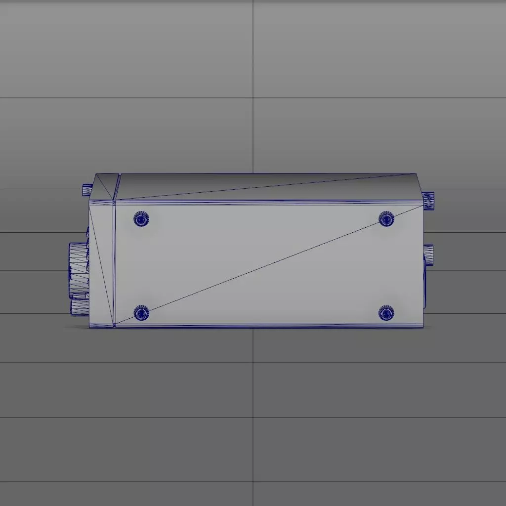 radio playback device Low-poly 3D model_16