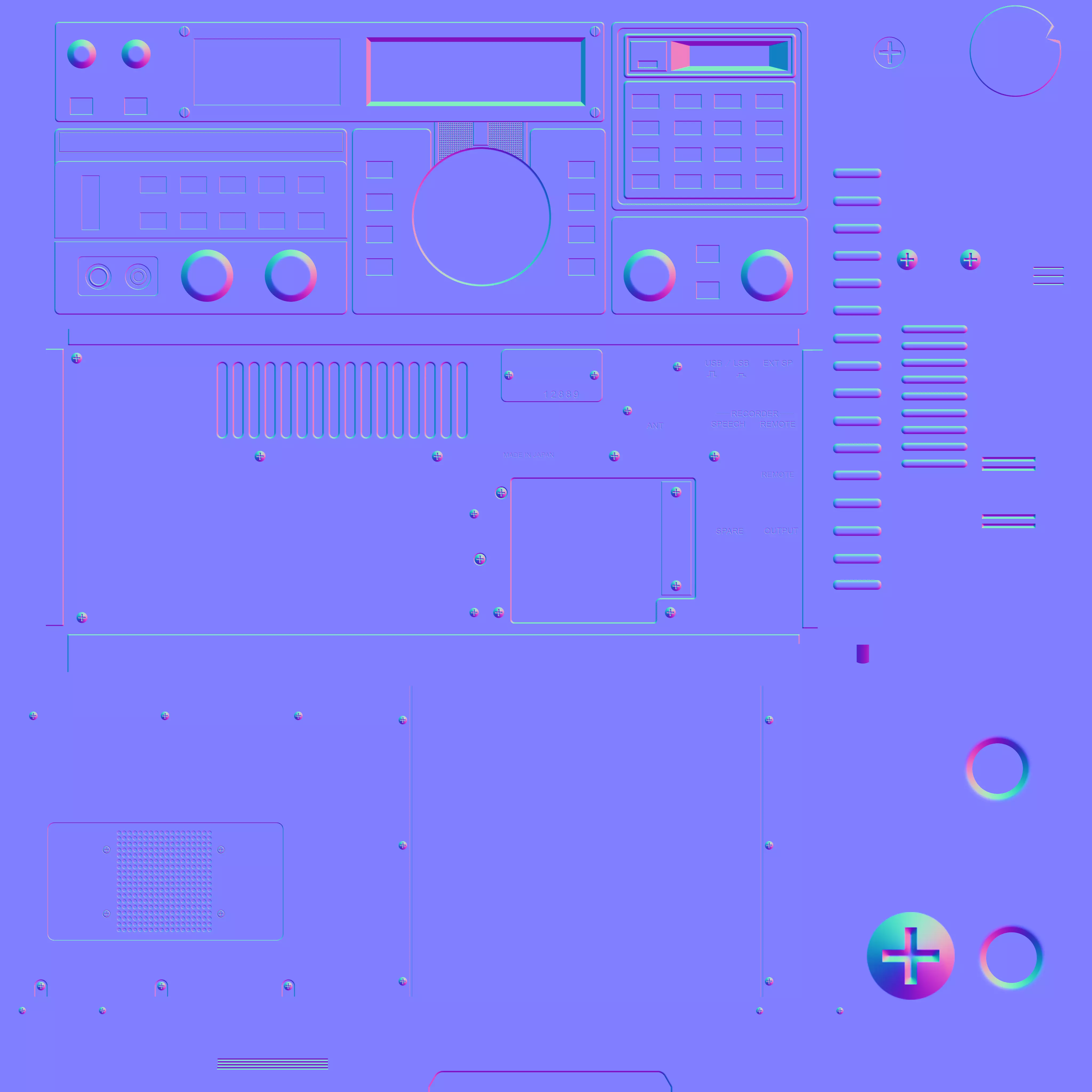 radio playback device Low-poly 3D model_22