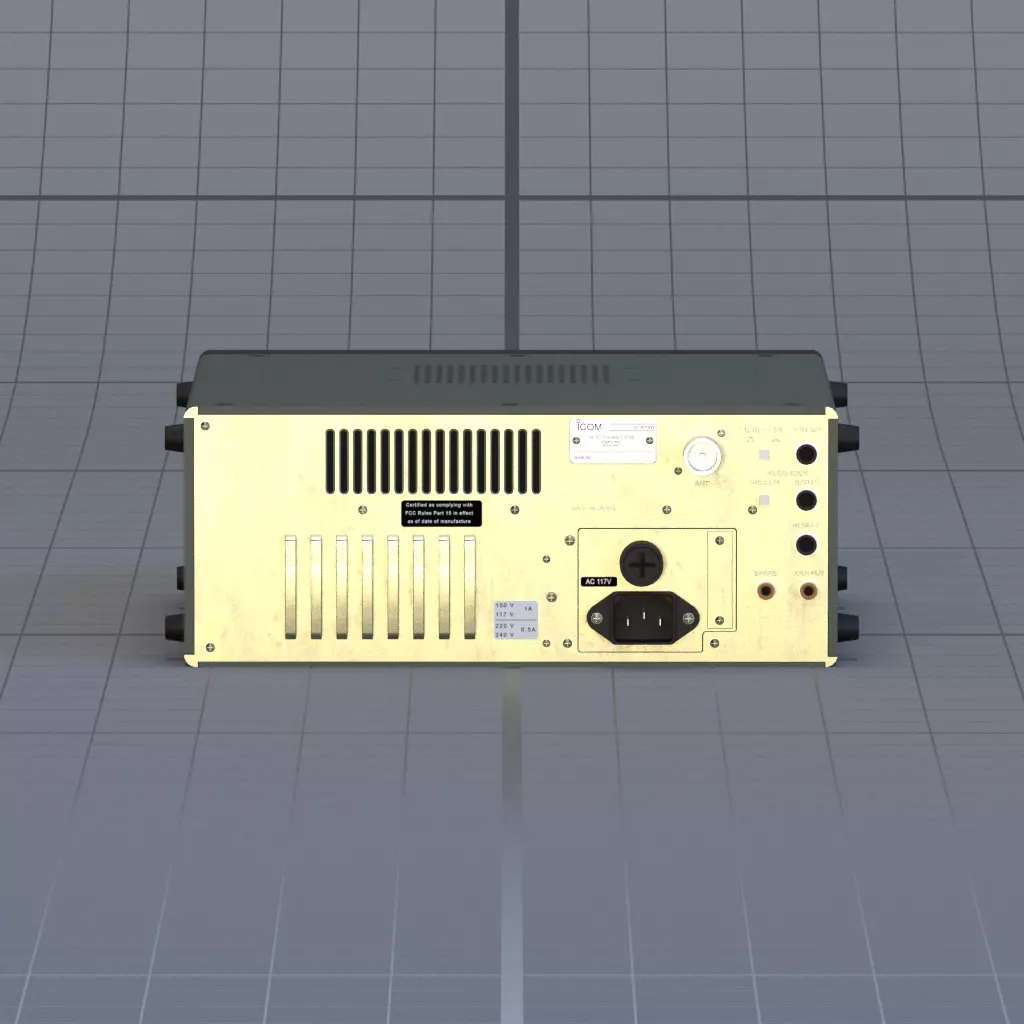 radio playback device Low-poly 3D model_5