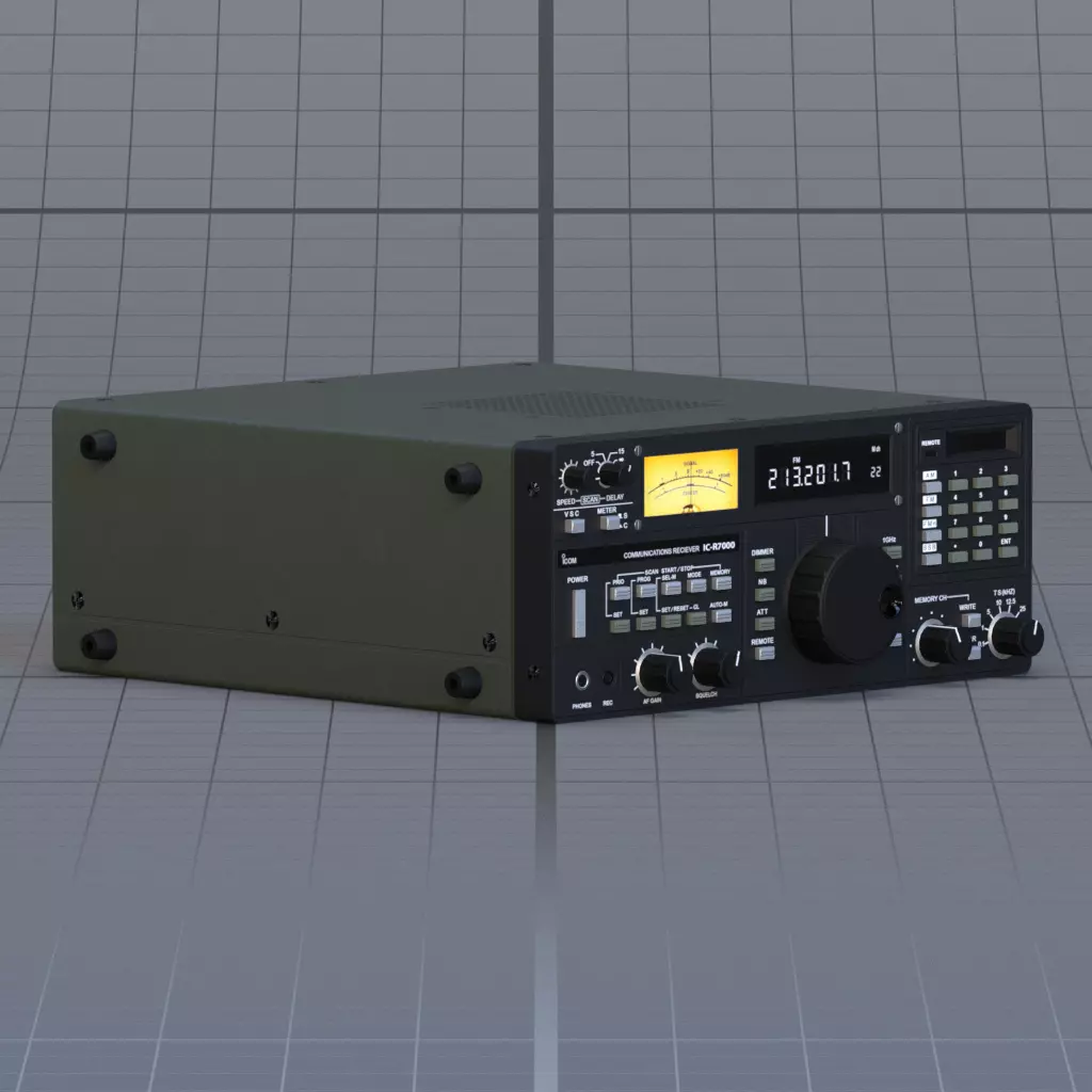 radio playback device Low-poly 3D model_2