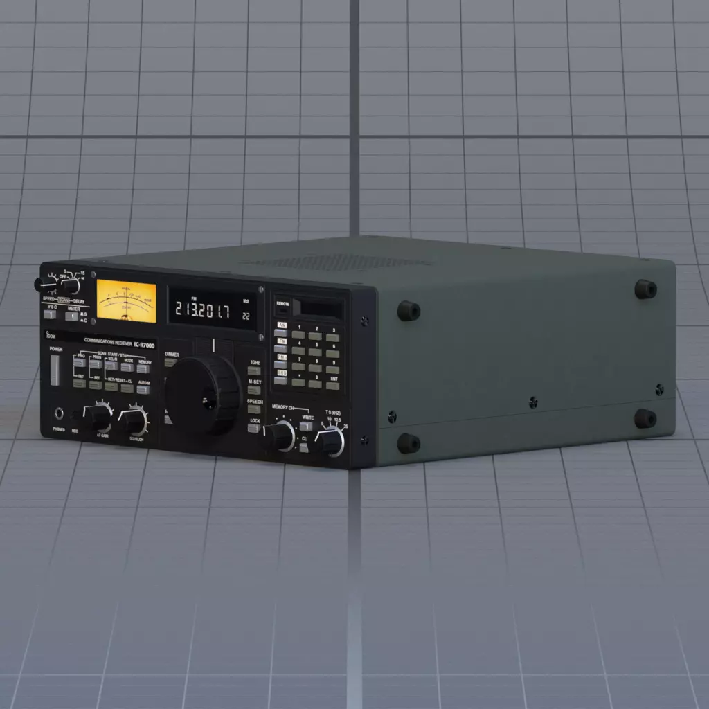 radio playback device Low-poly 3D model_8