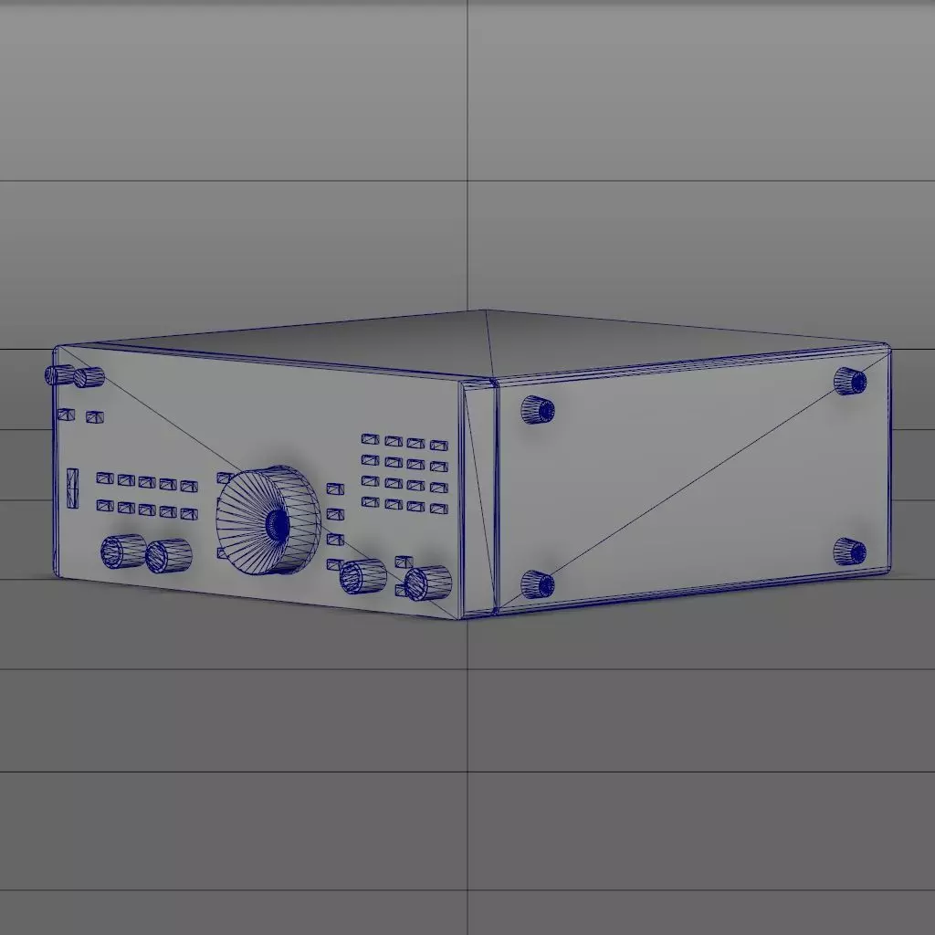 radio playback device Low-poly 3D model_17