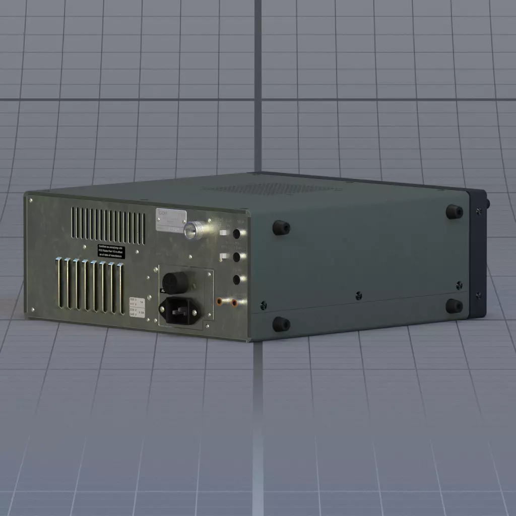 radio playback device Low-poly 3D model_4