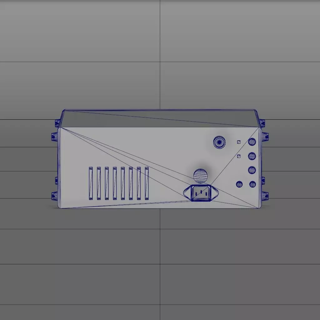 radio playback device Low-poly 3D model_14