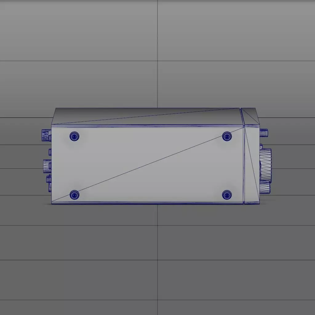 radio playback device Low-poly 3D model_12