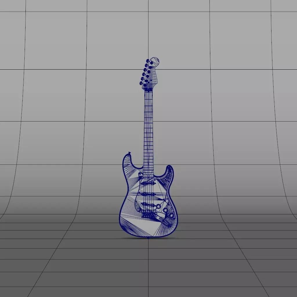 Guitar Bass 3D model_10