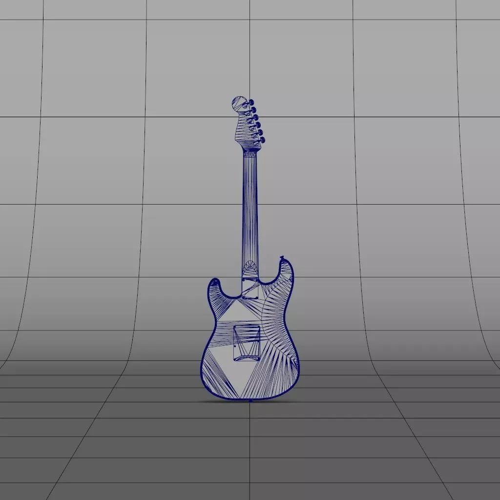 Guitar Bass 3D model_14