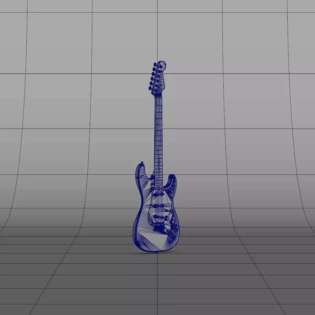 Guitar Bass 3D model_11