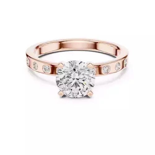 1CT Round Cut Diamond Engagement Wedding Ring 3DM STL Video 3D print model