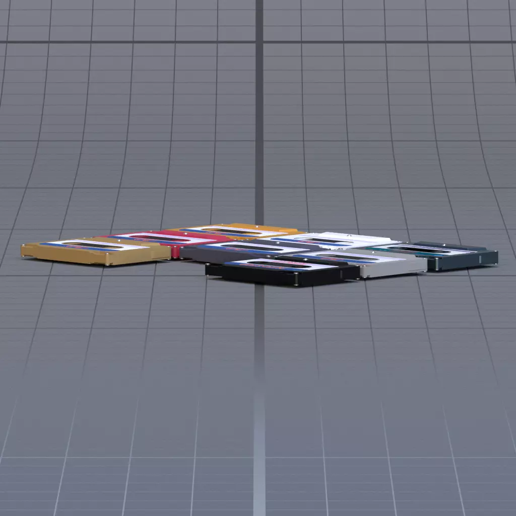 music tape 3D model_4