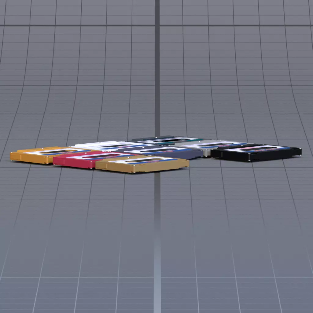 music tape 3D model_6