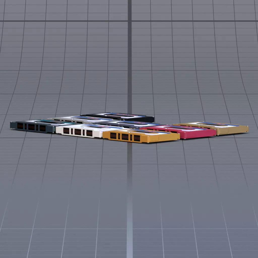 music tape 3D model_8