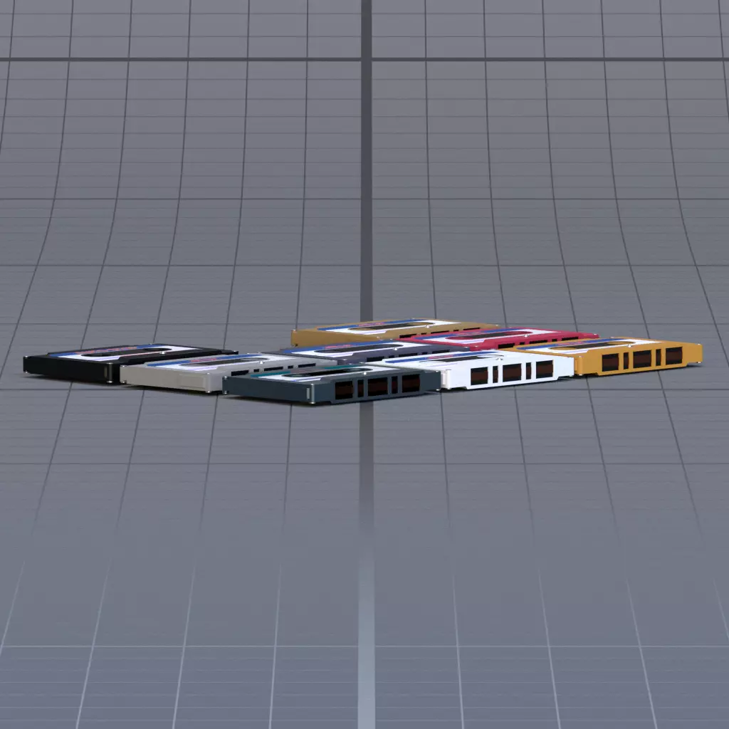 music tape 3D model_2