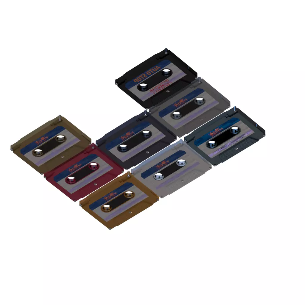 music tape 3D model_9