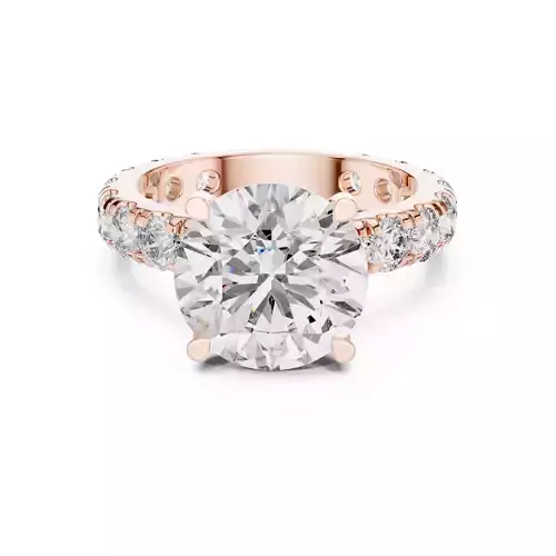 3CT Round Cut Diamond Thick Shank Wedding Ring 3DM STL Video 3D print model