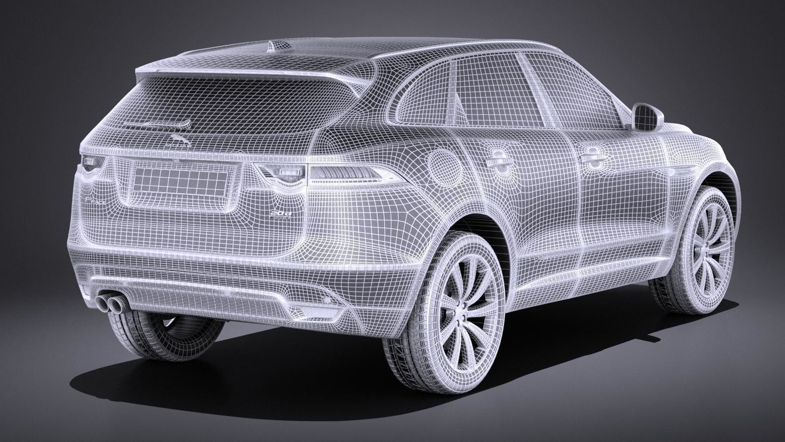 Jaguar F-pace 2017 VRAY 3D model_13