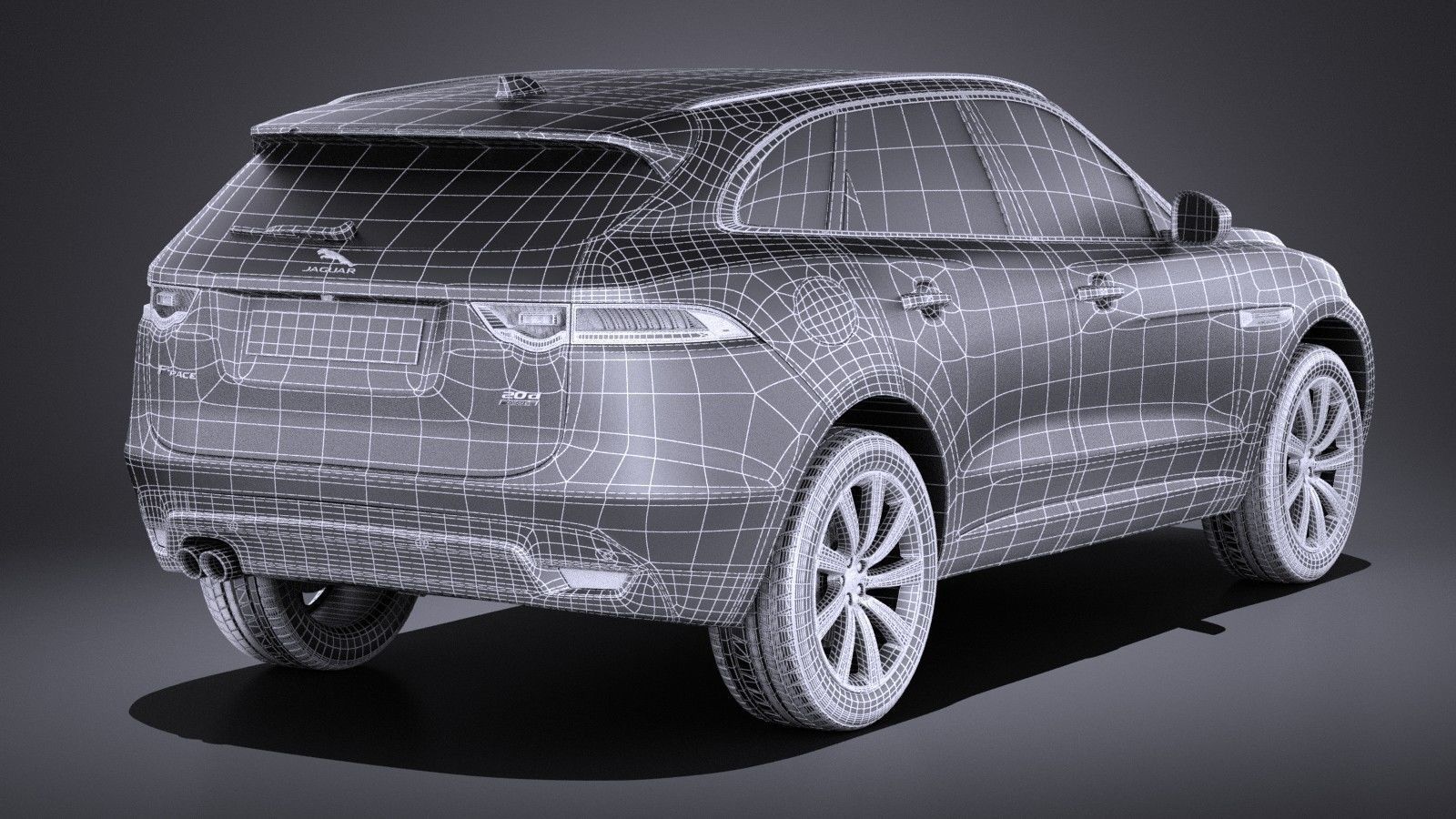 Jaguar F-pace 2017 VRAY 3D model_15