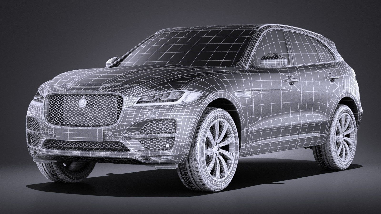 Jaguar F-pace 2017 VRAY 3D model_14