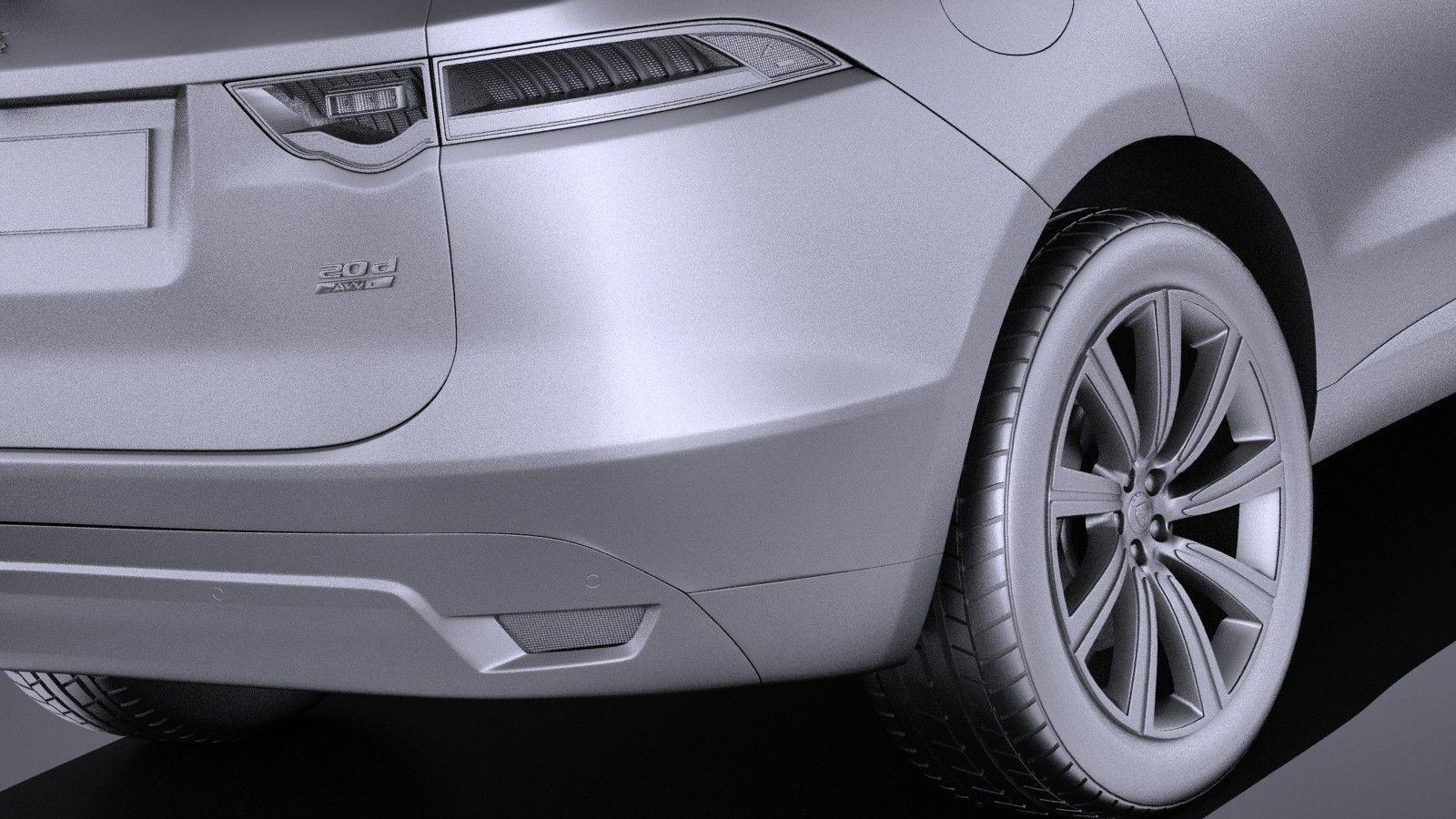 Jaguar F-pace 2017 VRAY 3D model_10