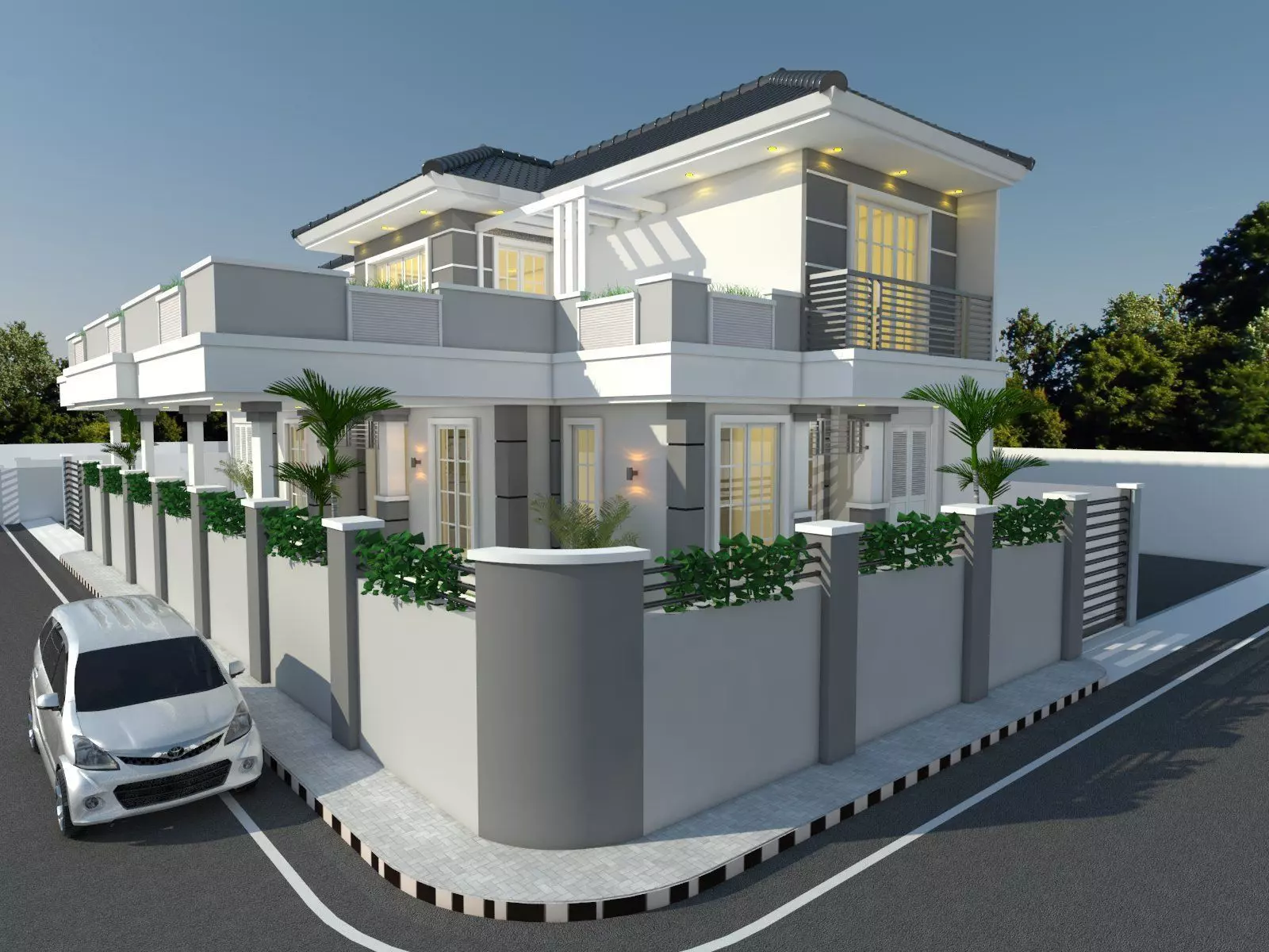 3D House Design Model Facade Only 13 3D model_0