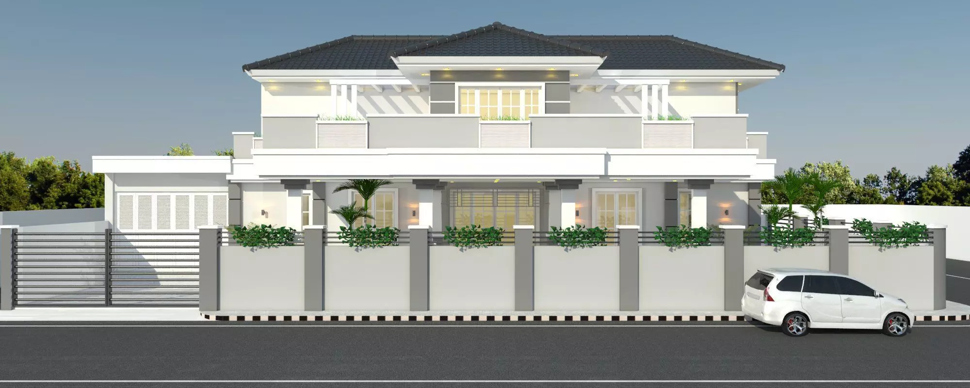 3D House Design Model Facade Only 13 3D model_2