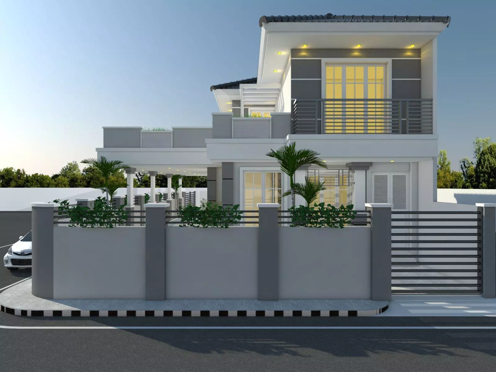 3D House Design Model Facade Only 13 3D model_1