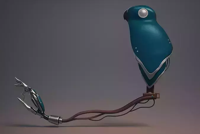 Cyber Arm Low-poly 3D model