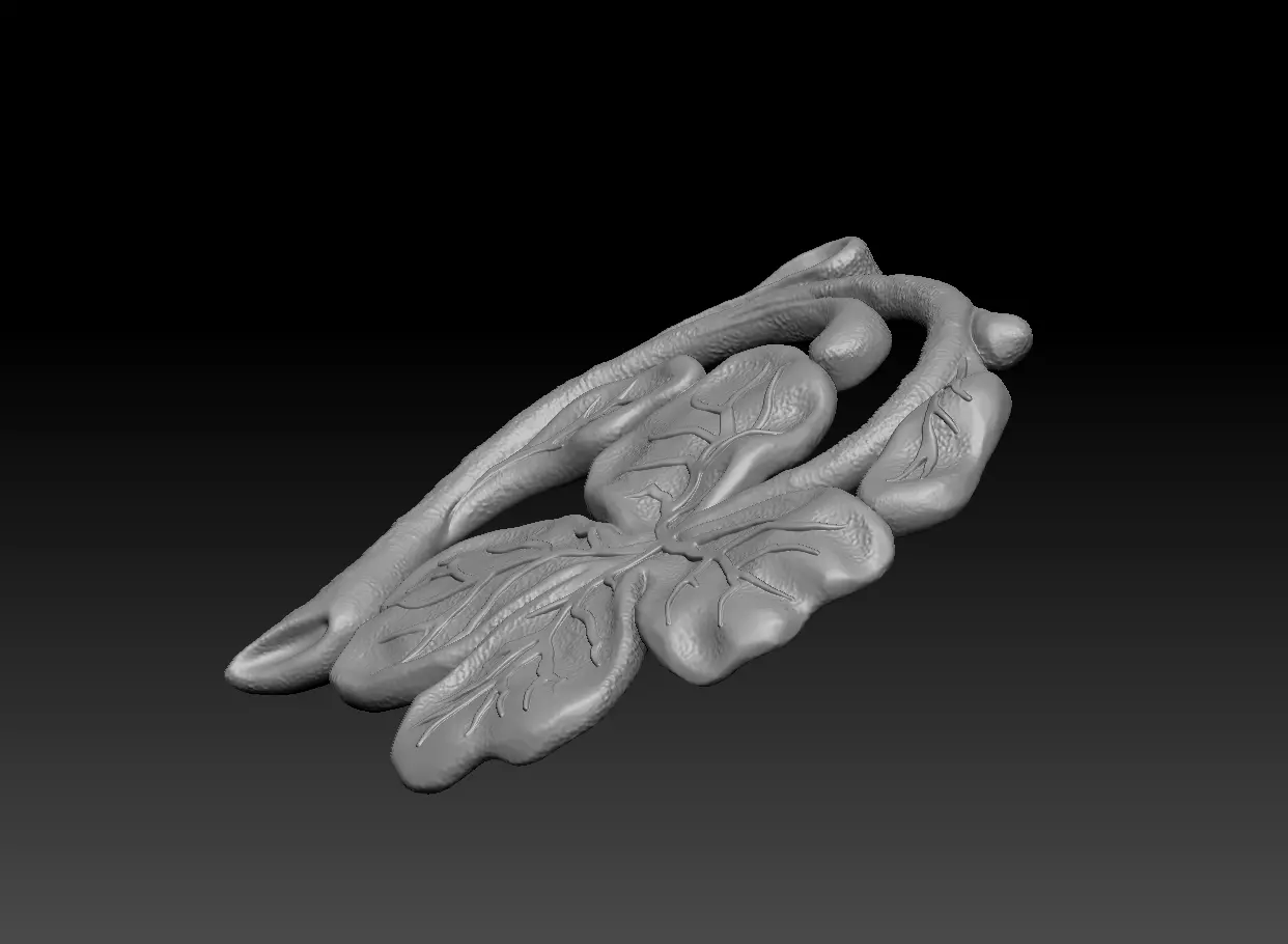 Four-leaved Clover Pendant 3D print model_6