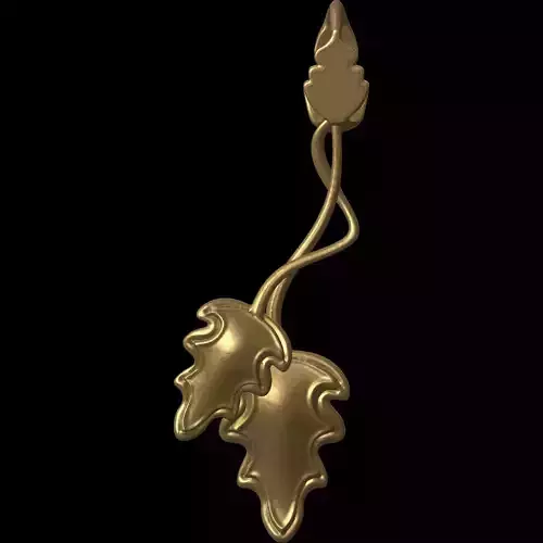  Leaves Pendant and bail 3D print model