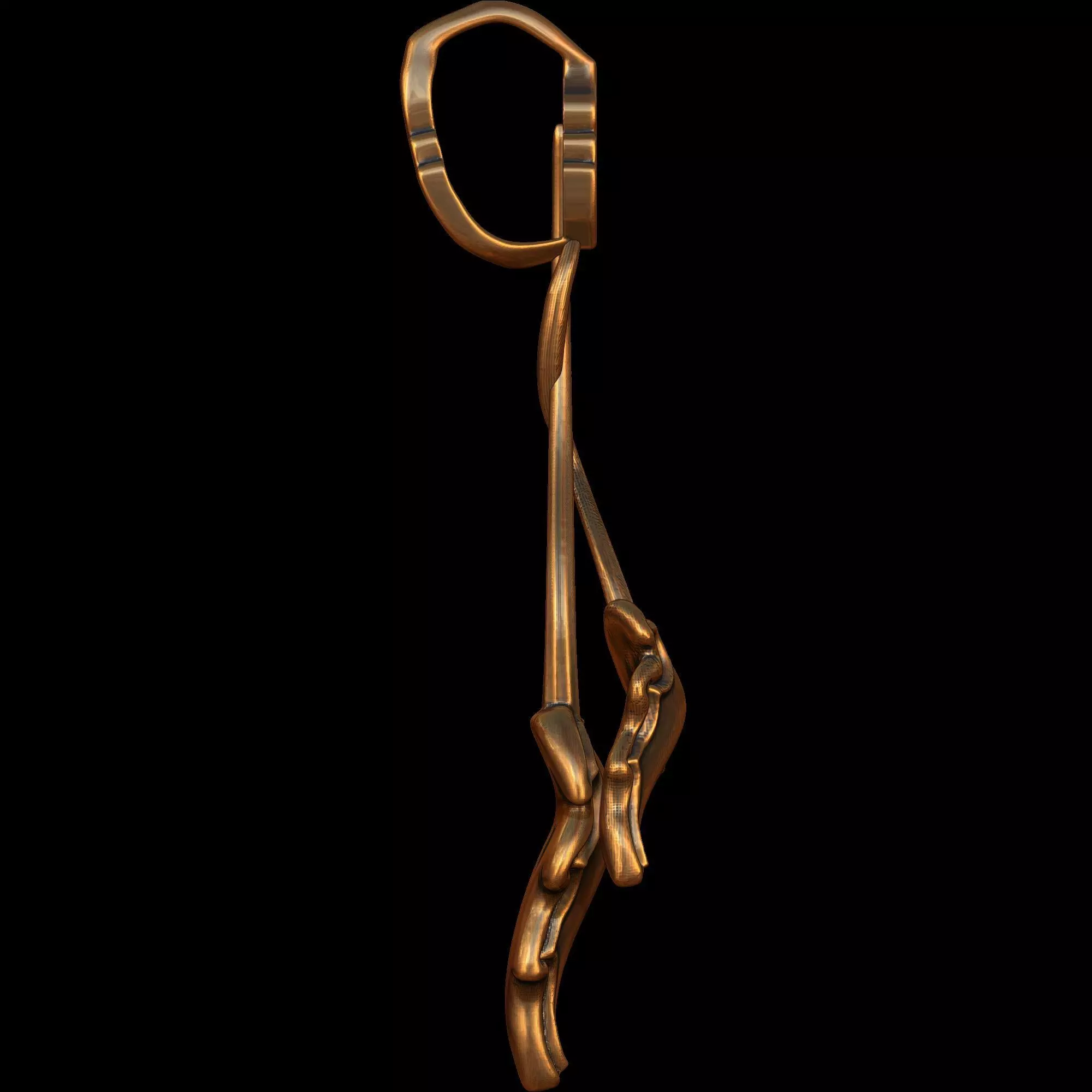  Leaves Pendant and bail 3D print model_8