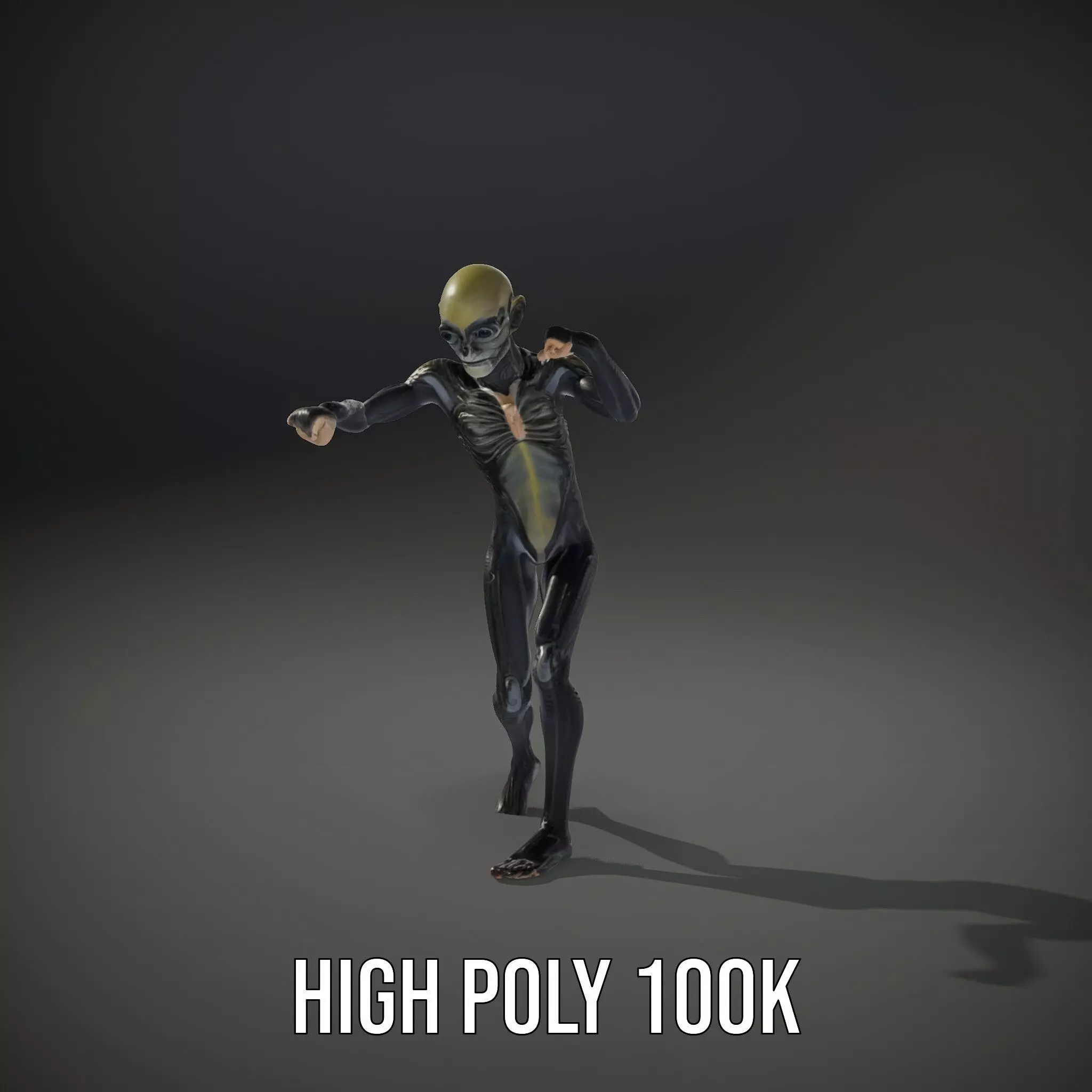 Detailed Alien Creature model pack Low-poly 3D model_33