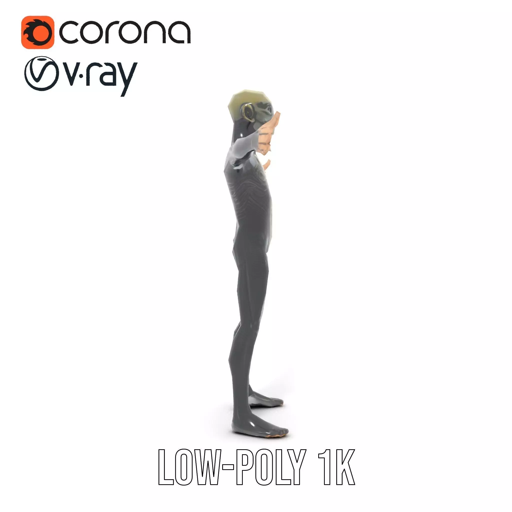 Detailed Alien Creature model pack Low-poly 3D model_11