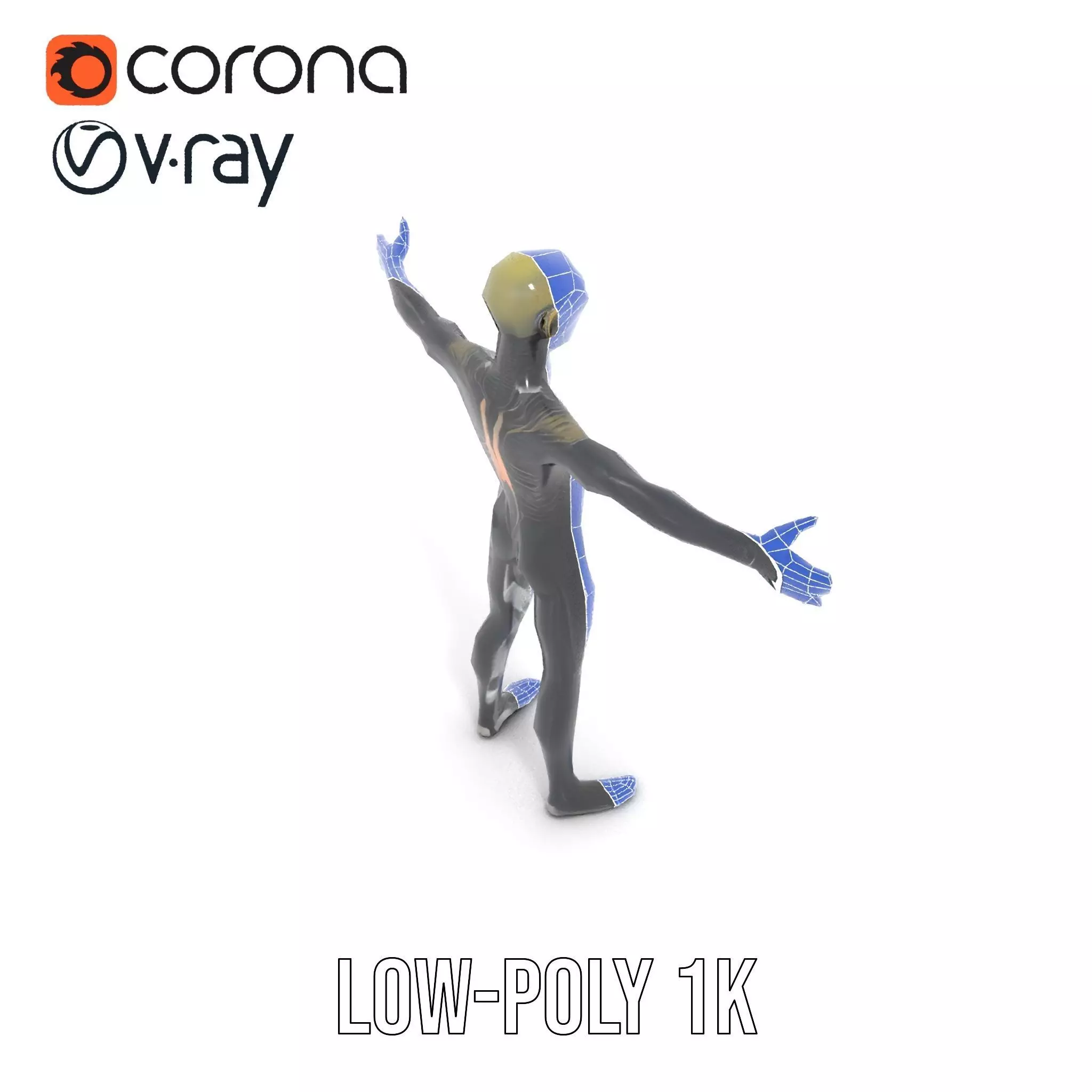 Detailed Alien Creature model pack Low-poly 3D model_27