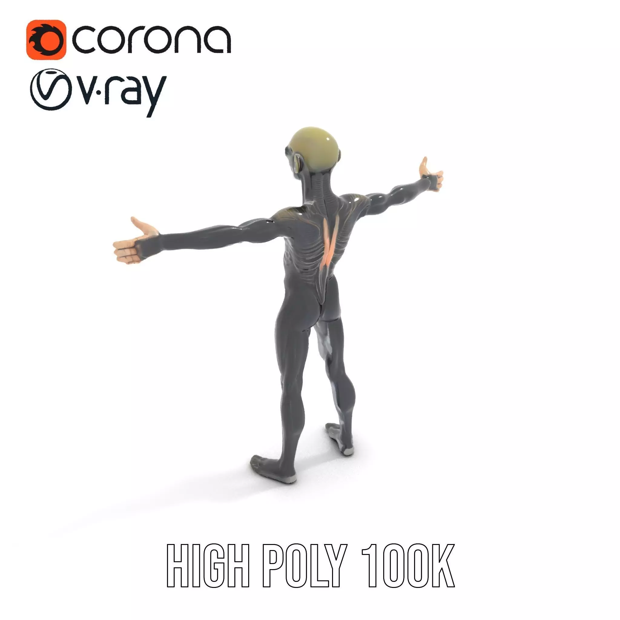 Detailed Alien Creature model pack Low-poly 3D model_9