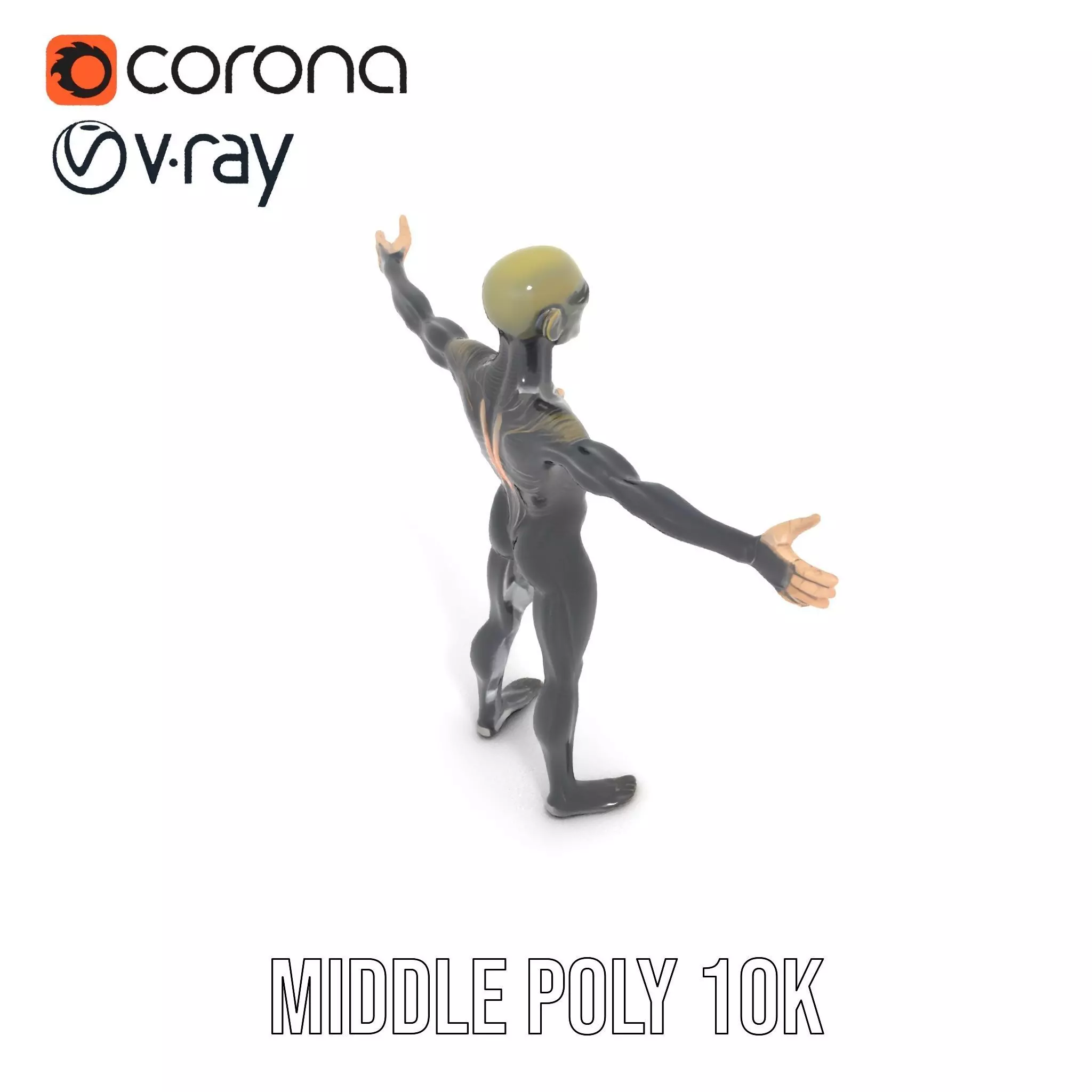 Detailed Alien Creature model pack Low-poly 3D model_13