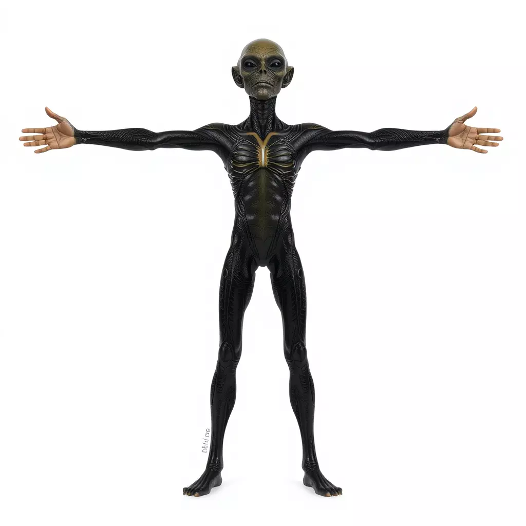 Detailed Alien Creature model pack Low-poly 3D model_2