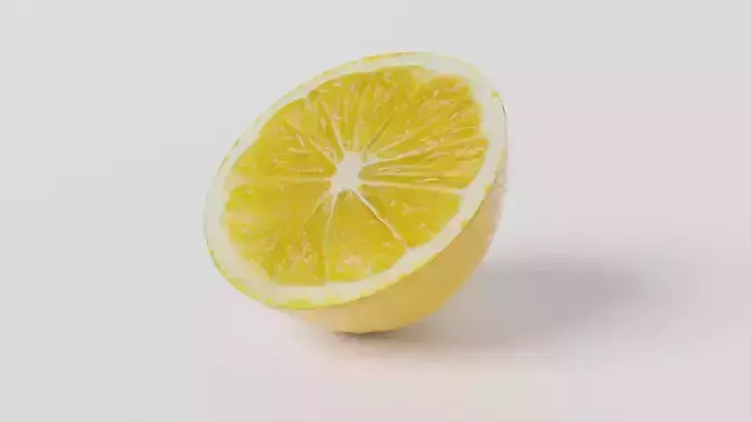 Half Lemon Slice Realistic 3D model
