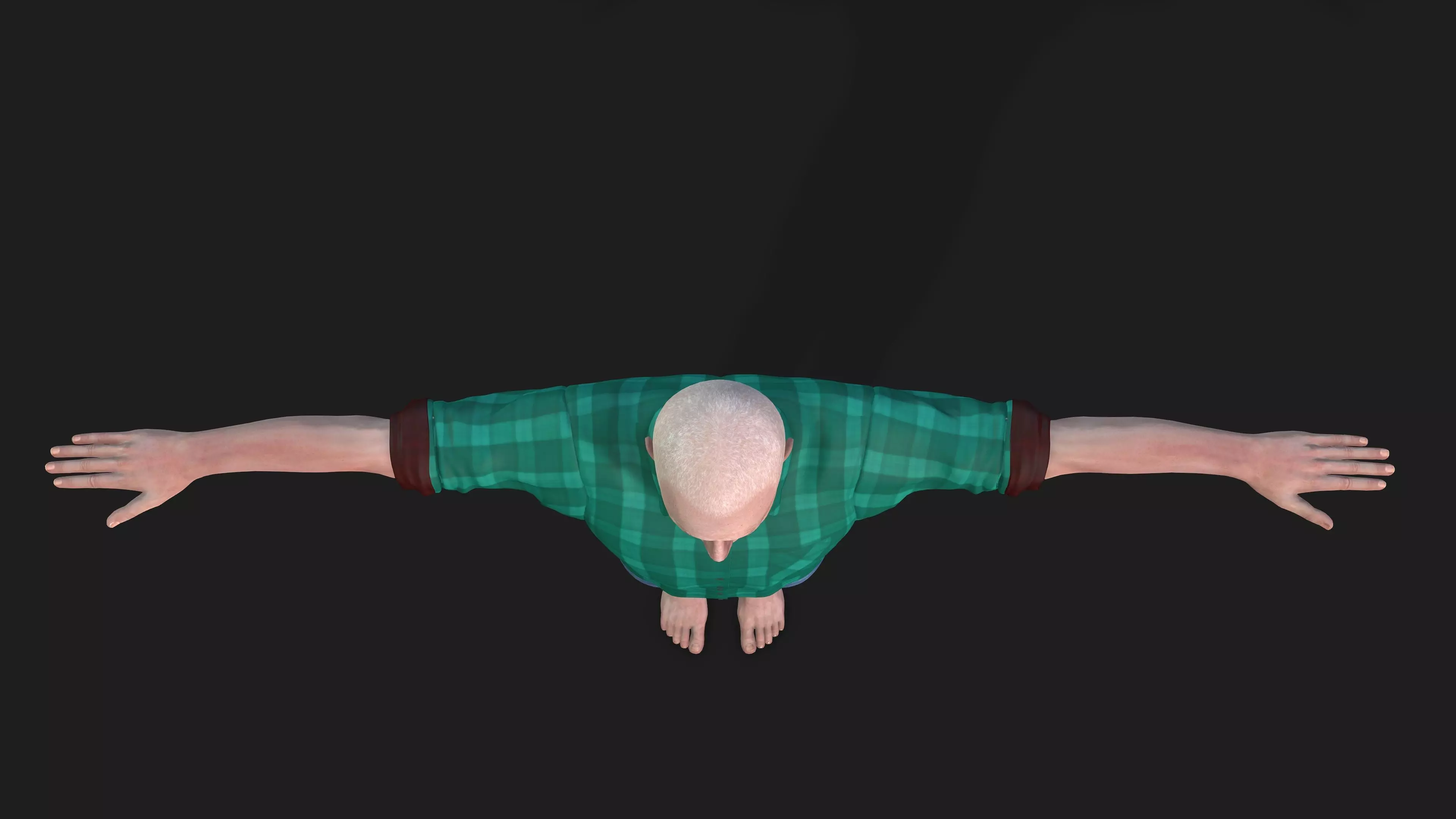 hyper realistic old man 3D model_7